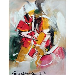 Mashkoor Raza, 12 x 16 Inch, Oil on Canvas, Abstract Painting, AC-MR-709